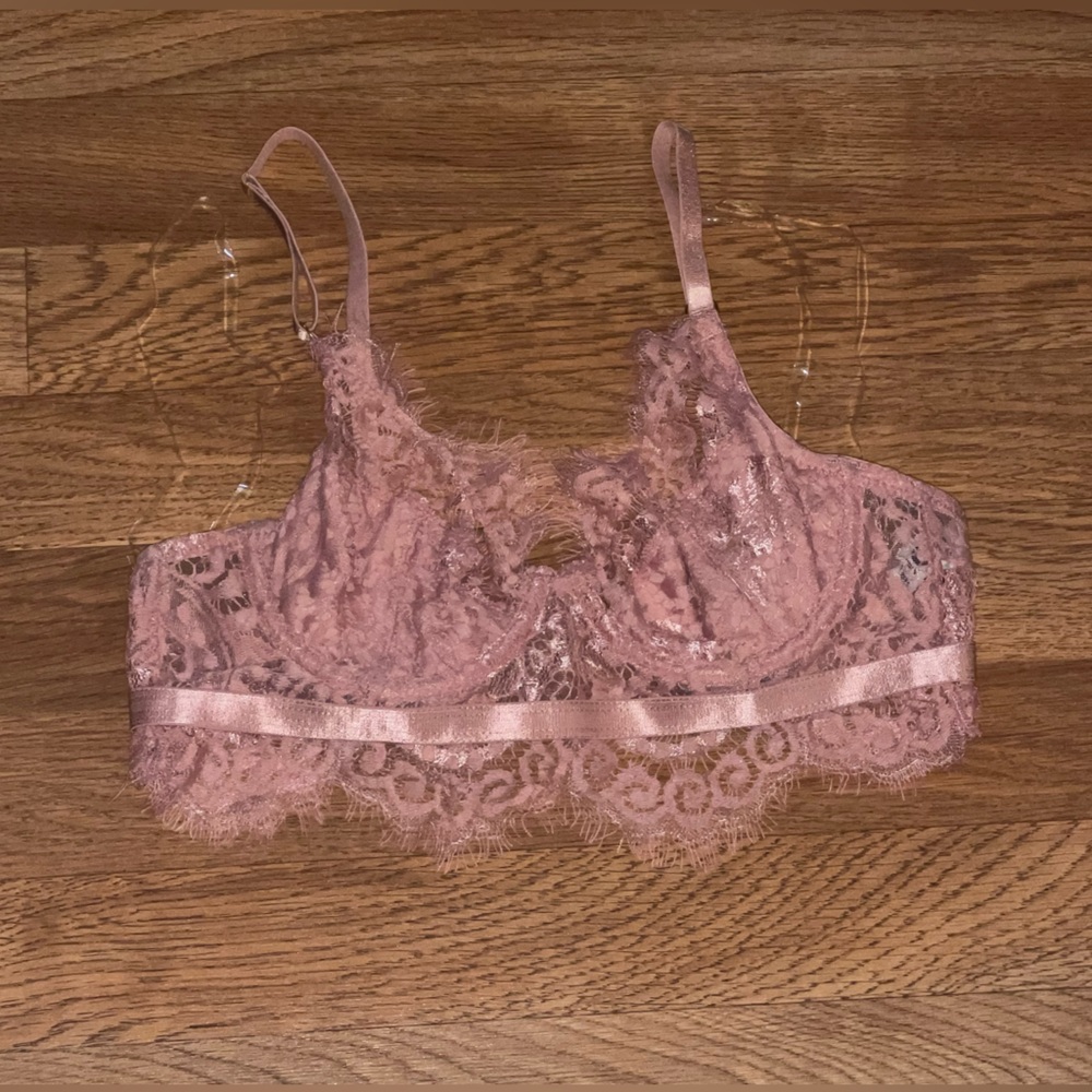 Blush lace bralette